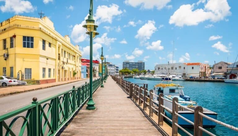 Promenade at marina of Bridgetown, Barbados