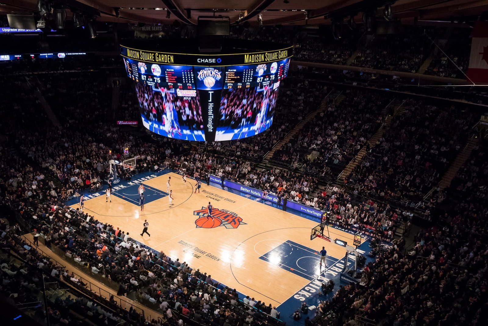 The New York Knicks at Madison Square Garden
