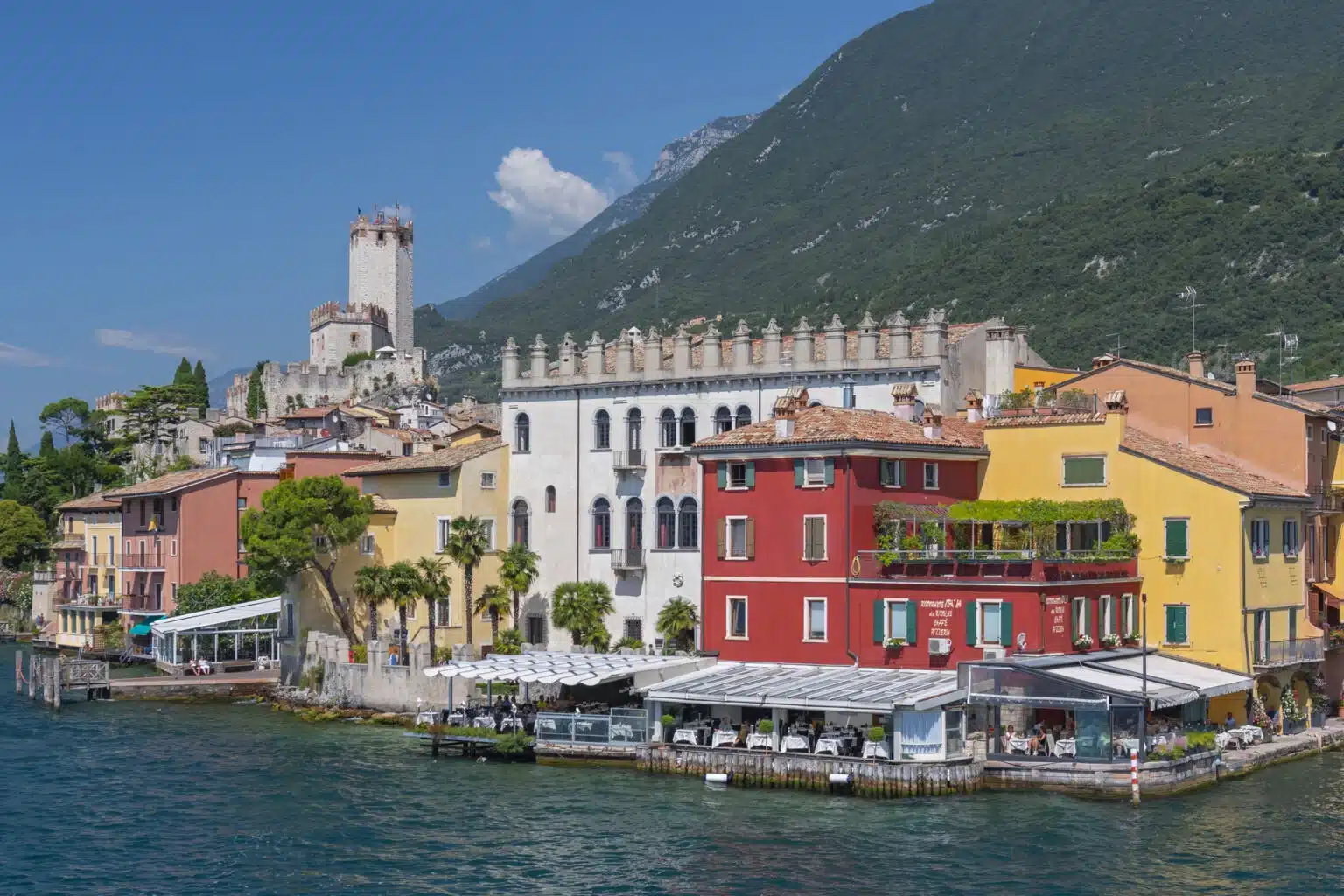 The town of Malcesine, where the famous castle Scalinger is located